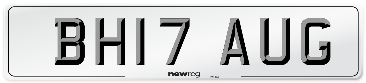 BH17 AUG Number Plate from New Reg